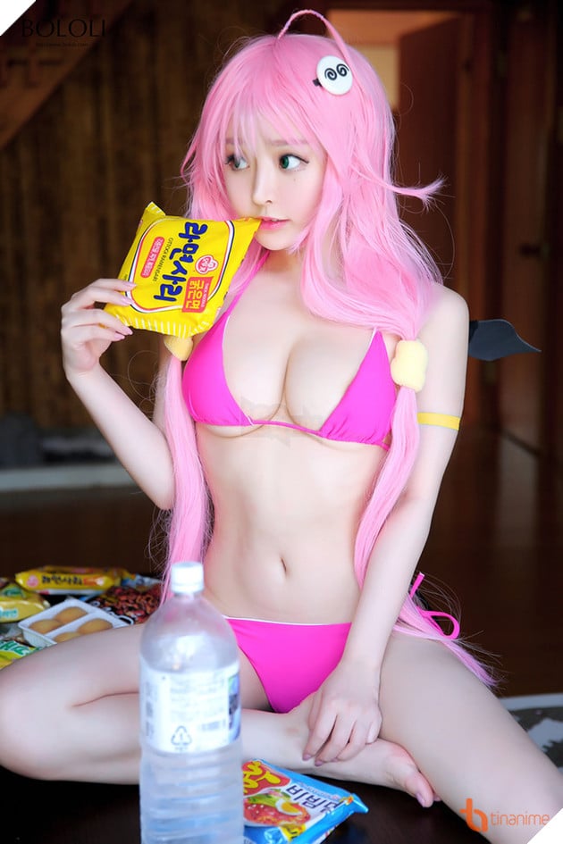 Hot Girl Áo tim Cosplay thành LaLa Satalin Deviluke cực hot và bỏng mắt 7