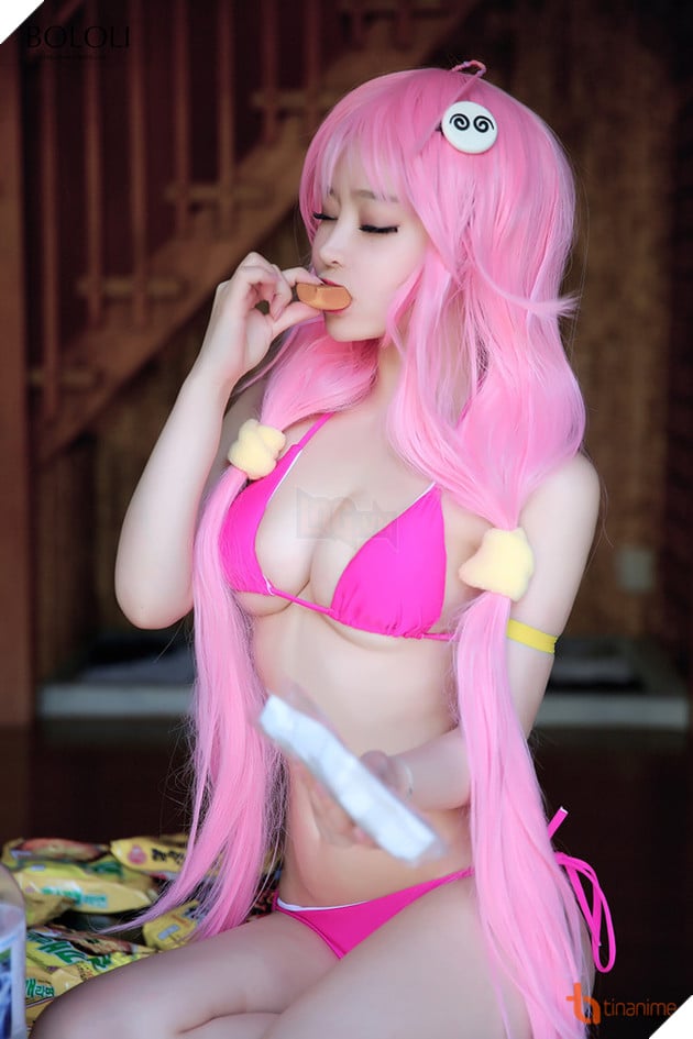 Hot Girl Áo tim Cosplay thành LaLa Satalin Deviluke cực hot và bỏng mắt 2