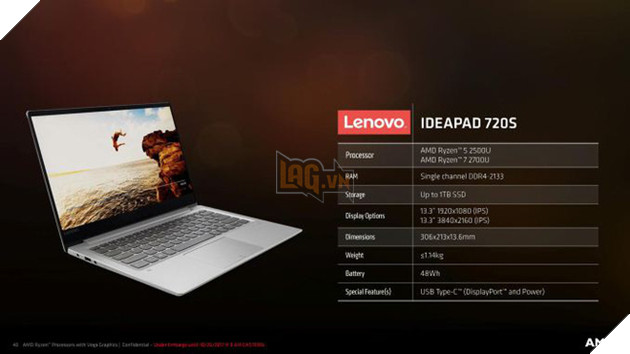 AMD ra mắt chip Ryzen Mobile cho laptop: 4 lõi 8 luồng xử lý, tích hợp chip đồ họa Radeon Vega 5