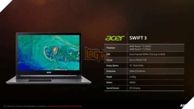 AMD ra mắt chip Ryzen Mobile cho laptop: 4 lõi 8 luồng xử lý, tích hợp chip đồ họa Radeon Vega 6