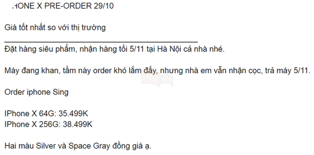 Iphone X đạt đỉnh điểm 50 triệu đồng - loạn giá trước ngày ra mắt 2