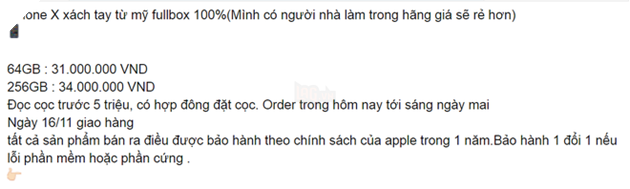 Iphone X đạt đỉnh điểm 50 triệu đồng - loạn giá trước ngày ra mắt
