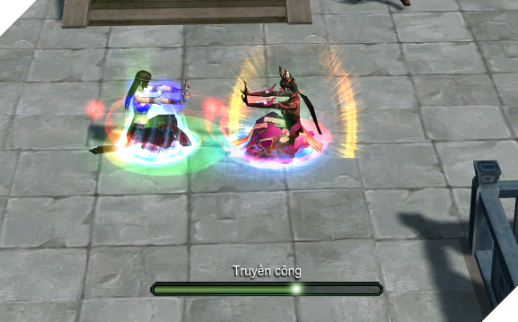 Một hình ảnh về tính năng truyền công trong game được giới thiệu