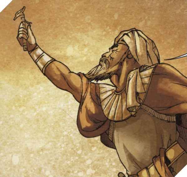 Hình ảnh một người Mamluk sử dụng sức mạnh Quyền trượng của Aset