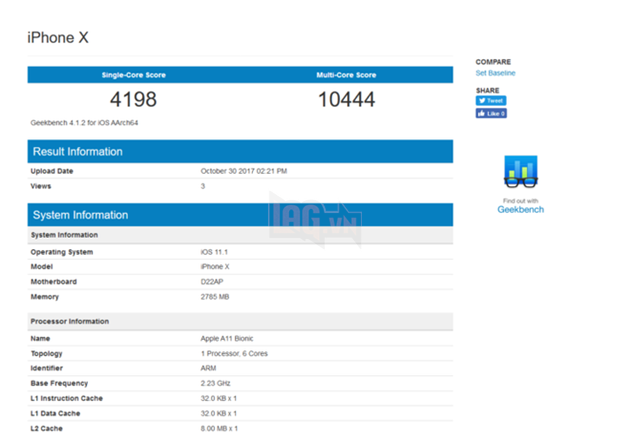 Chip A11 trên iPhone X ăn đứt đối thủ Snapdragon 835 trên Note8 và Pixel 2 XL