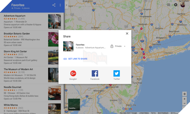 Google Maps cho phép tạo và chia sẻ danh sách địa điểm từ máy tính 3