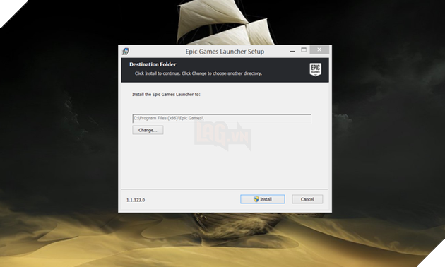 
Cài đặt ứng dụng của Epic Games (tương tự như Steam hay Battle.net Blizzard).

