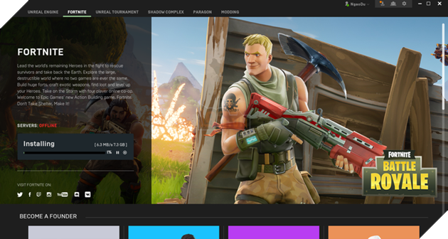 
Chọn Installing và chờ đợi game được tải về.
