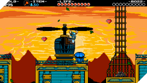Nhảy, nhảy và nhảy cùng Shovel Knight! À nhớ coi chừng gió xoay chiều.
