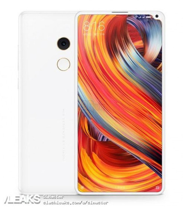 Lộ ảnh Xiaomi Mi Mix 2s với viền mỏng và không hề có tai thỏ như iPhone X