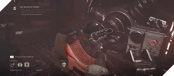 Một mảnh Tesla Gun đang chờ người chơi thu thập