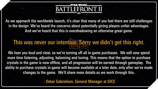 Photo of EA loại bỏ Microtransaction trong Star Wars Battlefront 2 vì … Disney?