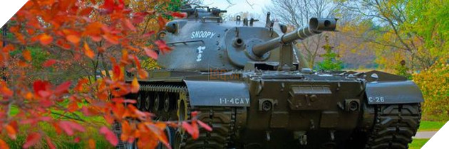 Một mô hình xe tăng thuộc lực lượng Sư Đoàn 1 tại bảo tàng