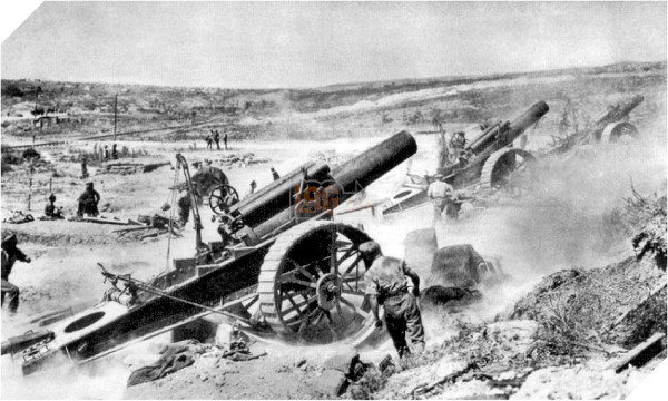 Pháo binh trong Chiến tranh Thế giới lần thứ nhất, Pháo binh đã được Sư Đoàn 1 tận dụng triệt để