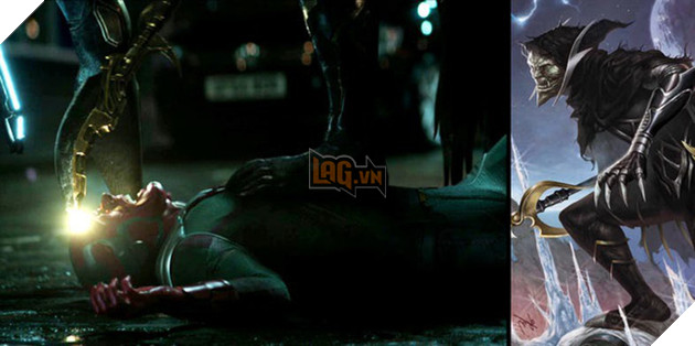 
Corvus Glaive đang lấy Mind Stone trên trán Vision
