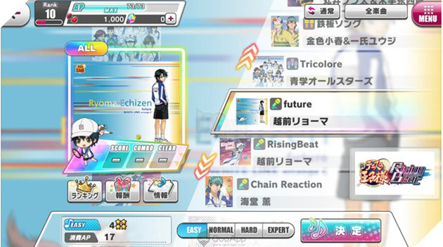 Prince of Tennis: Rising Beat - Game mobile thể loại Rhythm Action đã ra mắt tại Nhật Bản