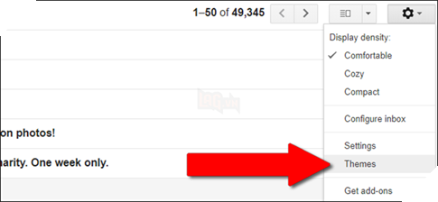 Cách tùy chỉnh hình nền cho giao diện Gmail trên web