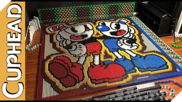 Kết quả hình ảnh cho Cuphead and Mugman (IN 22,734 DOMINOES!)