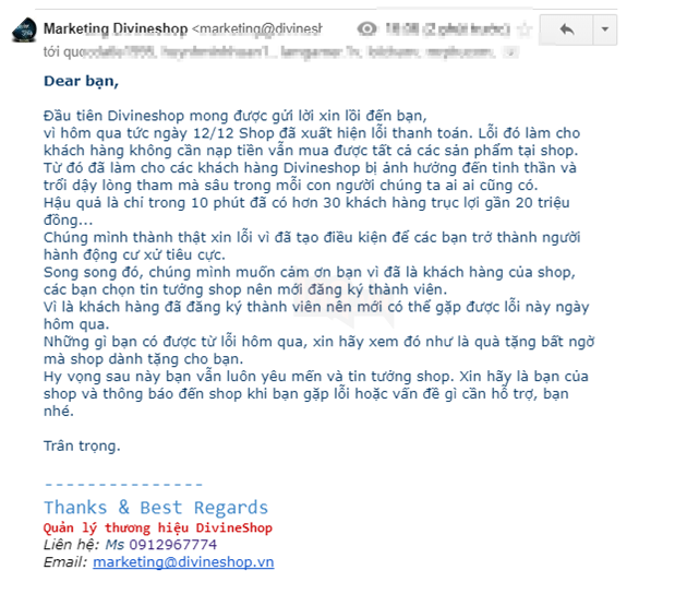 Một shop game bản quyền tại Việt Nam bị mất 20 triệu đồng vì lỗi thanh toán, và điều họ làm sau đó mới càng khiến người ta cảm động