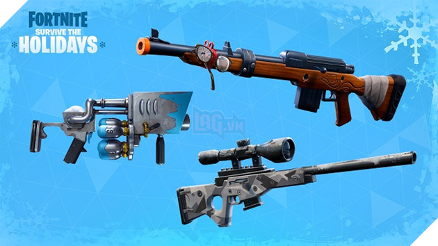 Các vũ khí góp mặt trong sự kiện mùa giáng sinh của Fortnite