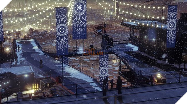 Khung cảnh trang trí đón Giáng sinh trong Destiny 2