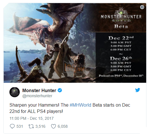 Monster Hunter: World mở cửa thử nghiệm miễn phí 100%, không cần mua “tài khoản xịn” vẫn có thể chơi được