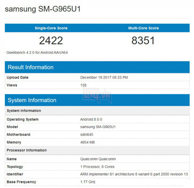 Galaxy S9+ bản Snapdragon lộ điểm benchmark: rất cao nhưng vẫn không bằng A11 Bionic của Apple 2