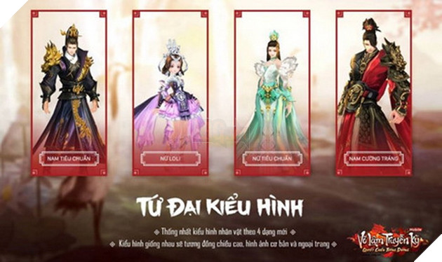 VLTK Mobile gói gọn dạng cơ thể nhân vật xuống còn 4 kiểu cho tất cả các class