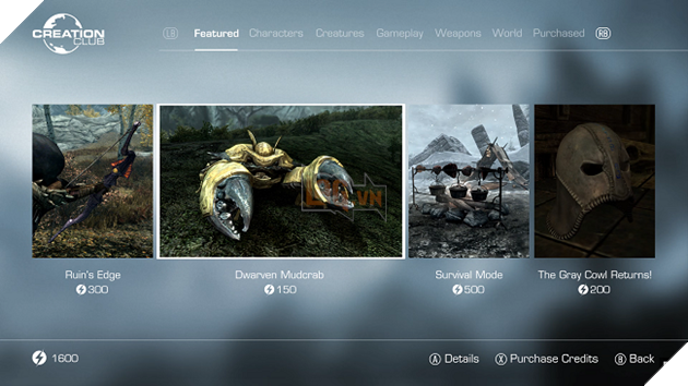 The Creation Club của Bethesda khá hơn, nhưng vẫn chưa đủ phổ biến