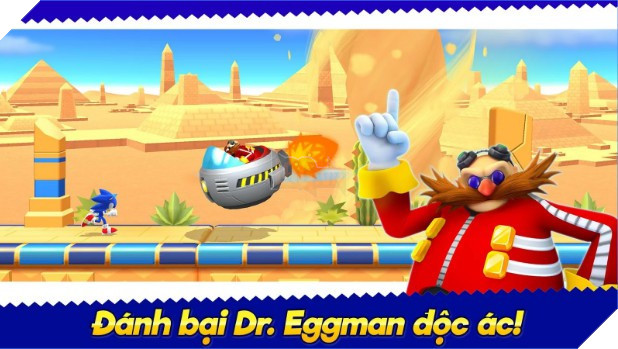 Sonic Runners Adventure được Gameloft phát hành cho Mobile, hỗ trợ cả tiếng Việt