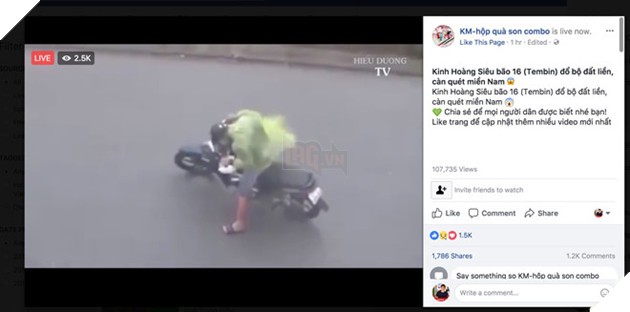 Một trang chuyên bán mỹ phẩm câu khách bằng video giả livestream nhận được 1.500 lượt tương tác và 2.500 người xem cùng lúc. 