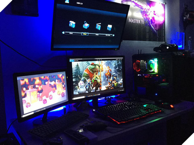 Những góc chơi game siêu lung linh của game thủ Việt đang chờ đón năm mới