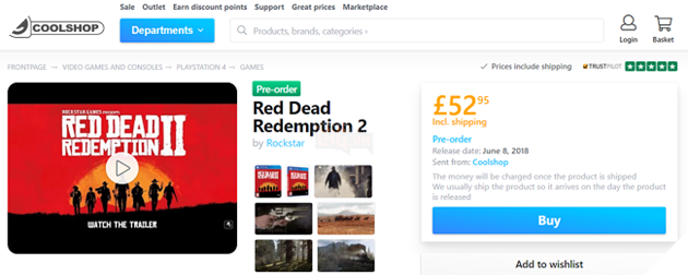 Coolshop dự đoán trước thời điểm ra mắt chính xác của Red Dead Redemption 2