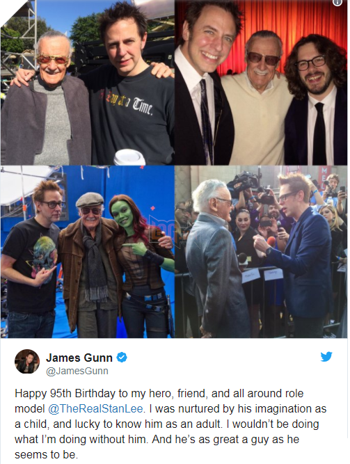 Anh em Avengers nhao nhao chúc mừng thọ "bố già" Stan Lee tròn 95 tuổi