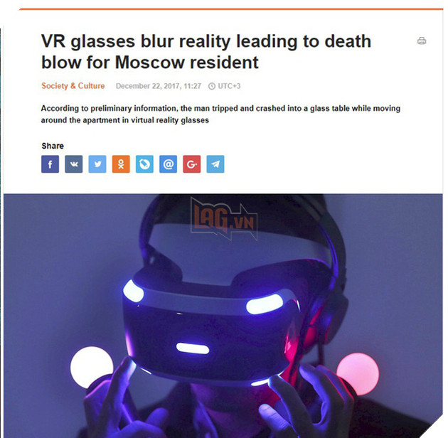 Người đầu tiên trên thế giới chết vì... chơi game thực tế ảo