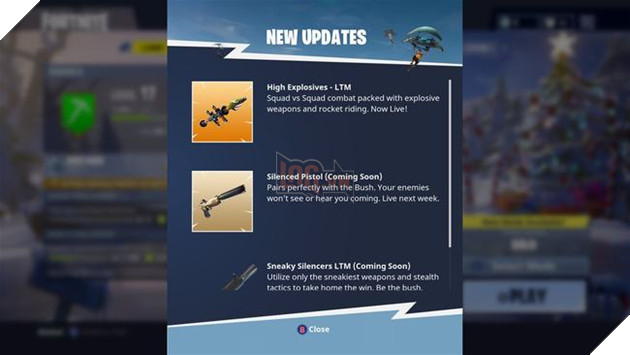 Chuẩn bị ra mắt những khẩu súng im lặng trong Fortnite