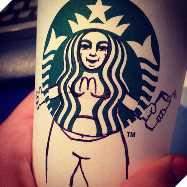 Từ Logo của Starbucks, cư dân mạng đã tạo ra những thiết kế vô cùng ấn tượng
