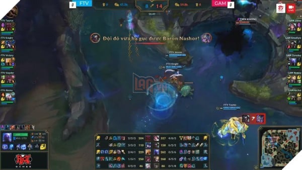 Đánh chiến thuật bình thường, GAM hủy diệt hoàn toàn đội tuyển LMHT của FAP TV