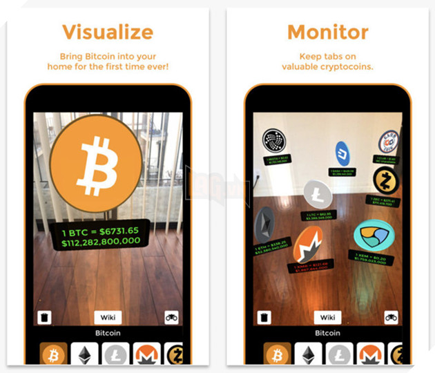 Ứng dụng 'rải' Bitcoin, Ethereum quanh chỗ ngồi để cập nhật giá