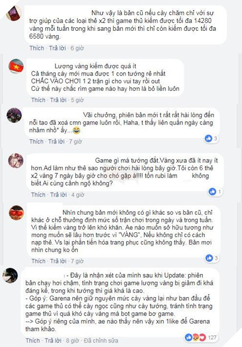 Liên Quân Mobile: Game thủ phản ứng dữ dội khi lượng vàng kiếm được bị giảm mạnh