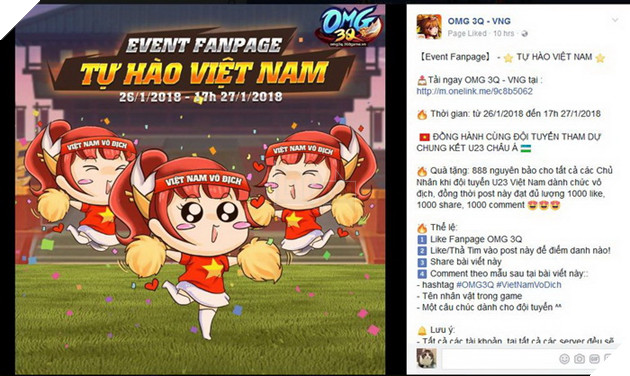 Hàng loạt tựa game lớn nhỏ cùng khuyến mãi cổ vũ đội U23 Việt Nam vô địch