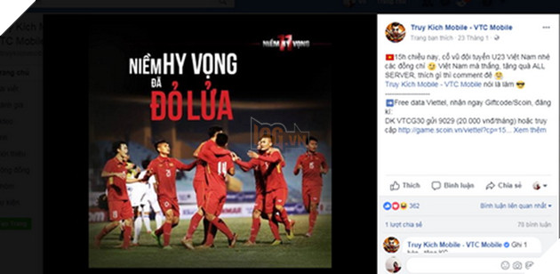 Hàng loạt tựa game lớn nhỏ cùng khuyến mãi cổ vũ đội U23 Việt Nam vô địch 7