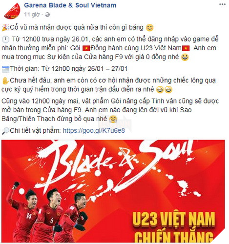 Hàng loạt tựa game lớn nhỏ cùng khuyến mãi cổ vũ đội U23 Việt Nam vô địch 4