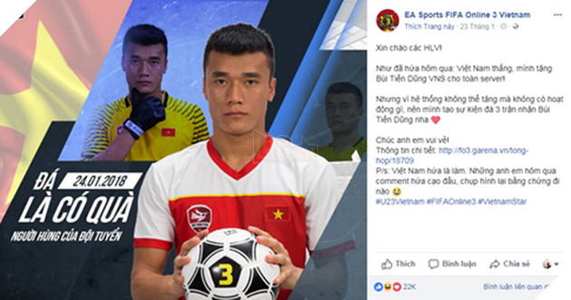 Hàng loạt tựa game lớn nhỏ cùng khuyến mãi cổ vũ đội U23 Việt Nam vô địch 3