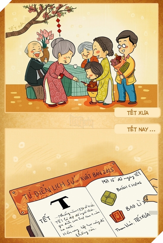 Sự khác biệt Tết xưa - Tết nay qua loạt tranh khiến chúng ta suy ngẫm