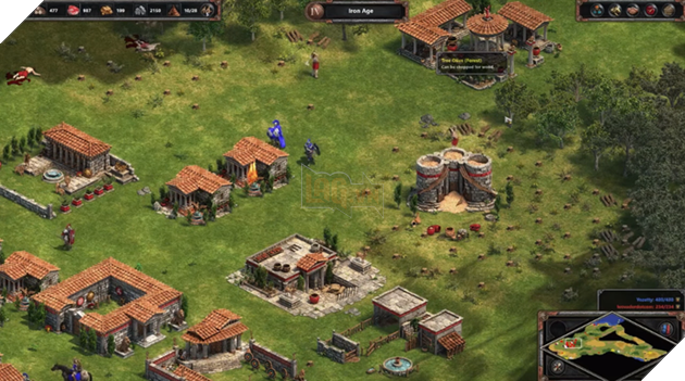 
Hiệu ứng đặc trưng của AoE là lính đánh thì nhà cháy vẫn được giữ nguyên trong bản DE
