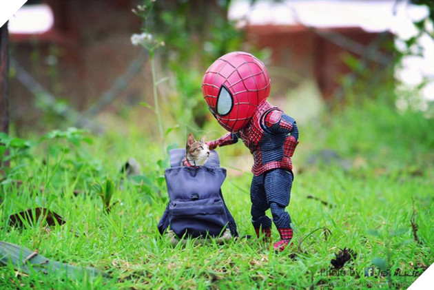 Hài hước cảnh Spider-Man đánh vật với thú cưng của mình