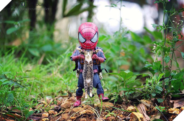 Hài hước cảnh Spider-Man đánh vật với thú cưng của mình