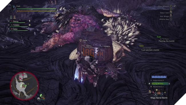 Bom Mega Barrel sẽ gây sát thương rất hiệu quả khi Kirin yếu đi và đi ... ngủ