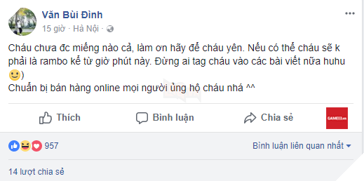 Sau NoWay, Rambo cũng tức tối lên tiếng về vụ Kiều Anh Hera: 